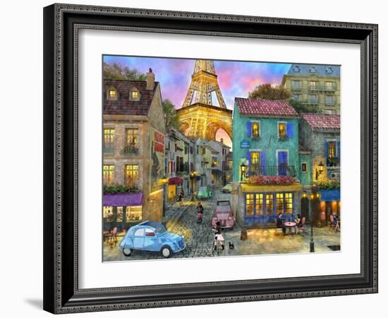 Paris Streets-Dominic Davison-Framed Art Print