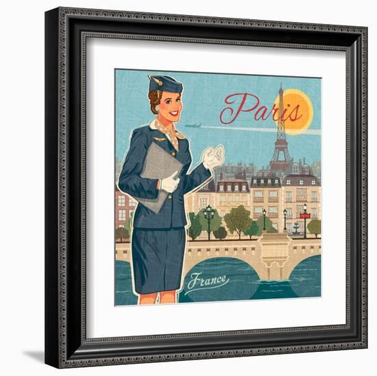 Paris suit-Bruno Pozzo-Framed Art Print