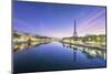 Paris sunrise on the Seine-Philippe Manguin-Mounted Photographic Print