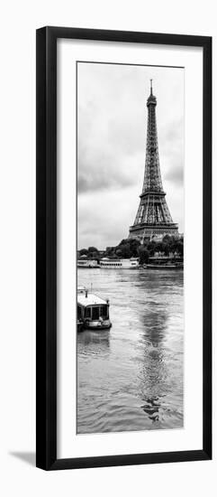 Paris sur Seine Collection - Barges along River Seine with Eiffel Tower I-Philippe Hugonnard-Framed Photographic Print