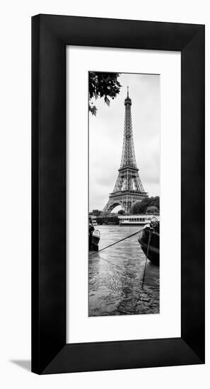 Paris sur Seine Collection - Barges along River Seine with Eiffel Tower XIV-Philippe Hugonnard-Framed Photographic Print