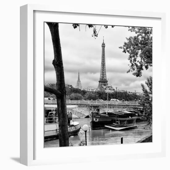 Paris sur Seine Collection - Barges on the Seine III-Philippe Hugonnard-Framed Photographic Print