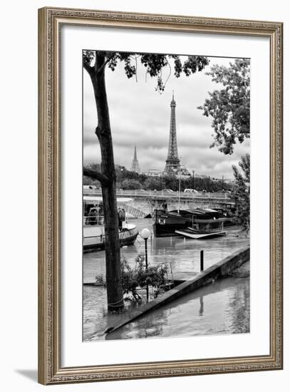 Paris sur Seine Collection - Barges on the Seine-Philippe Hugonnard-Framed Photographic Print