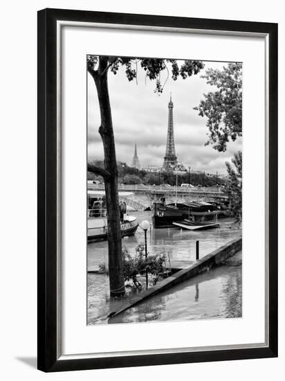 Paris sur Seine Collection - Barges on the Seine-Philippe Hugonnard-Framed Photographic Print