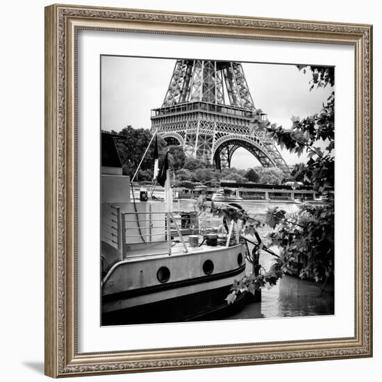 Paris sur Seine Collection - Paris Boat II-Philippe Hugonnard-Framed Photographic Print