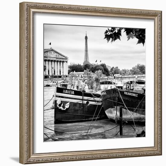 Paris sur Seine Collection - Seine Boats V-Philippe Hugonnard-Framed Photographic Print