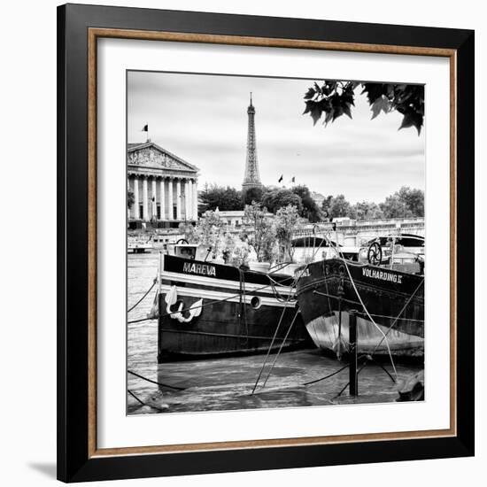 Paris sur Seine Collection - Seine Boats V-Philippe Hugonnard-Framed Photographic Print