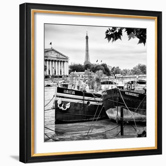 Paris sur Seine Collection - Seine Boats V-Philippe Hugonnard-Framed Photographic Print