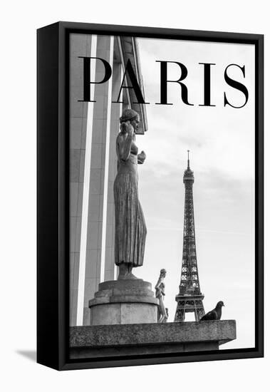 Paris Text 5-Pictufy Studio III-Framed Premier Image Canvas