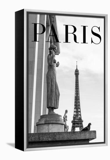 Paris Text 5-Pictufy Studio III-Framed Premier Image Canvas