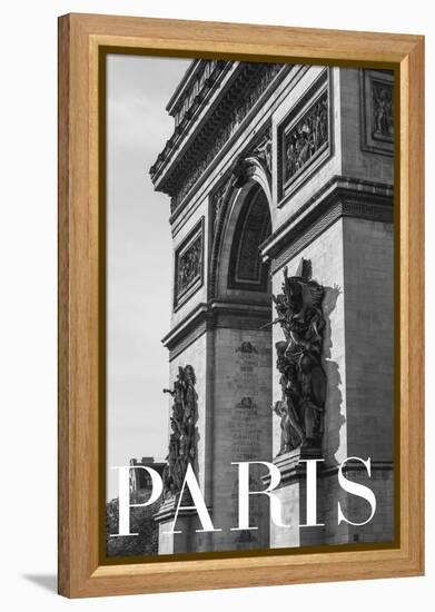 Paris Text 6-Pictufy Studio III-Framed Premier Image Canvas