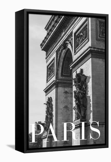 Paris Text 6-Pictufy Studio III-Framed Premier Image Canvas