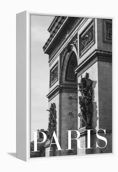 Paris Text 6-Pictufy Studio III-Framed Premier Image Canvas
