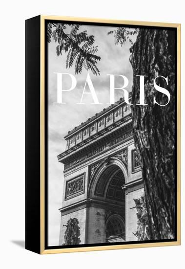 Paris Text 7-Pictufy Studio III-Framed Premier Image Canvas