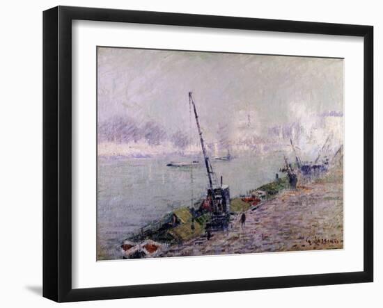 Paris, the Henri IV Bridge, in the Morning; Paris, Le Pont Henri IV, Le Matin-Gustave Loiseau-Framed Giclee Print