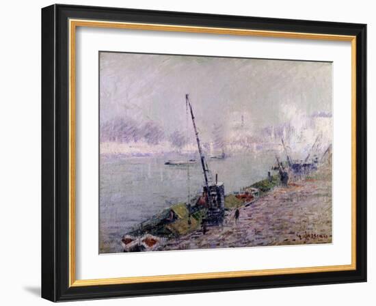 Paris, the Henri IV Bridge, in the Morning; Paris, Le Pont Henri IV, Le Matin-Gustave Loiseau-Framed Giclee Print