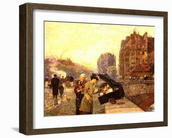 Paris, the Quai St Michel, C.1888-Childe Hassam-Framed Giclee Print