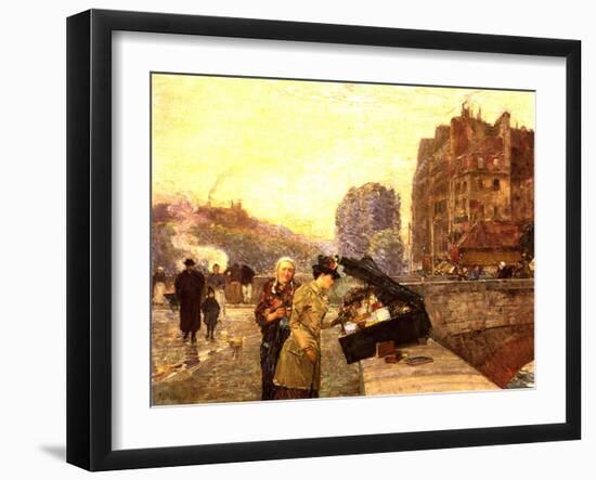 Paris, the Quai St Michel, C.1888-Childe Hassam-Framed Giclee Print