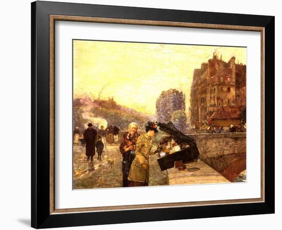Paris, the Quai St Michel, C.1888-Childe Hassam-Framed Giclee Print