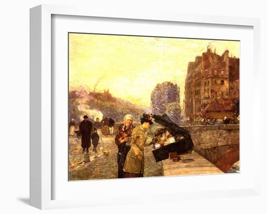 Paris, the Quai St Michel, C.1888-Childe Hassam-Framed Giclee Print