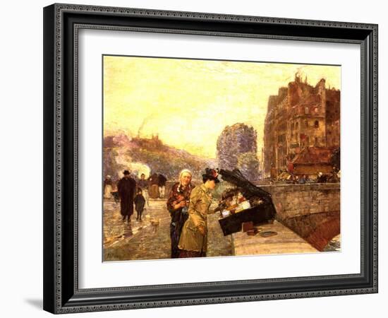 Paris, the Quai St Michel, C.1888-Childe Hassam-Framed Giclee Print