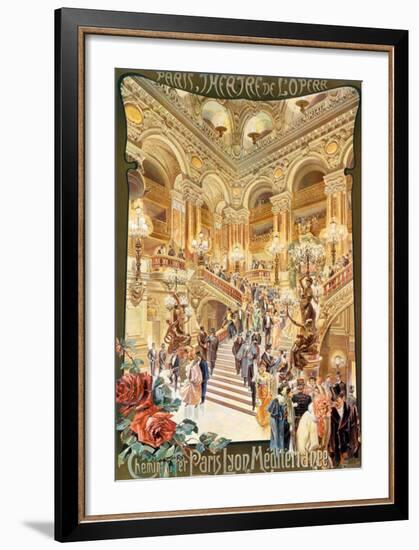 Paris, Theatre de l'Opera-null-Framed Art Print