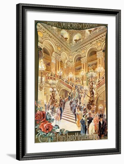 Paris, Theatre de l'Opera-null-Framed Art Print