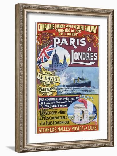 Paris to London; Paris a Londres-null-Framed Giclee Print