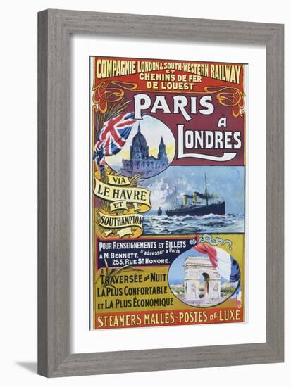 Paris to London; Paris a Londres-null-Framed Giclee Print