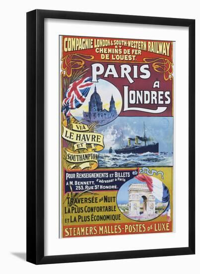 Paris to London; Paris a Londres-null-Framed Giclee Print