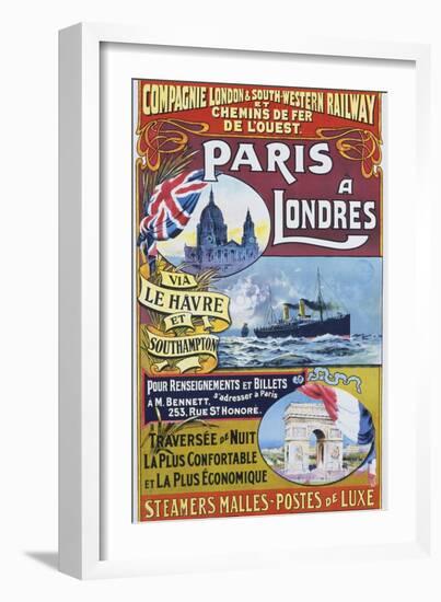 Paris to London; Paris a Londres--Framed Giclee Print