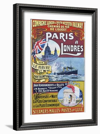 Paris to London; Paris a Londres-null-Framed Giclee Print