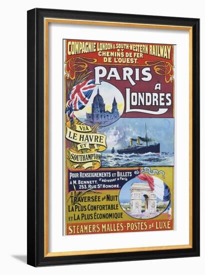 Paris to London; Paris a Londres-null-Framed Giclee Print