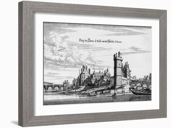 Paris Tour de Nesle-Mathieu Merian-Framed Art Print