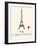 Paris Travel Poster With Eiffel Tower-Jan Weiss-Framed Premium Giclee Print