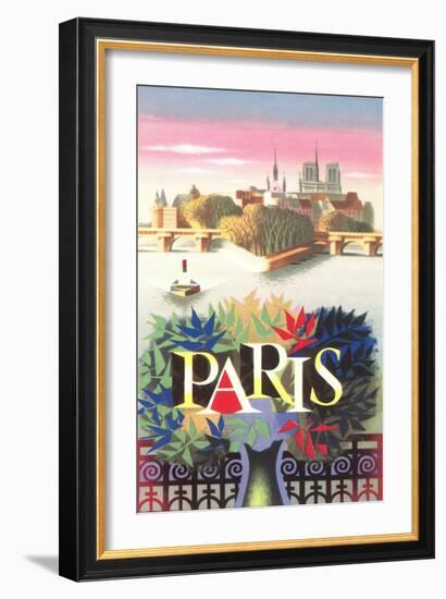Paris Travel Poster-null-Framed Art Print