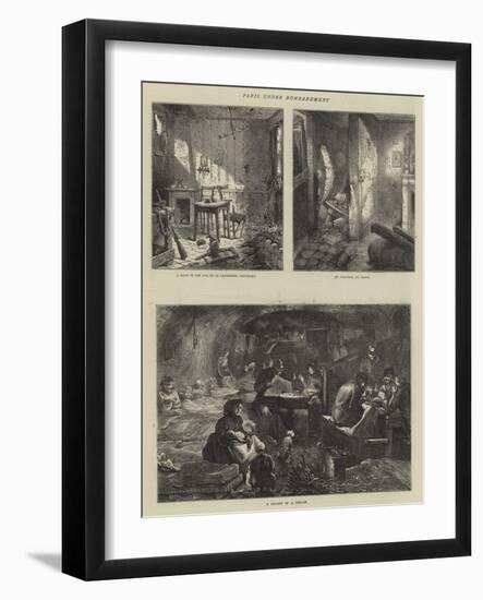 Paris under Bombardment-Edwin Buckman-Framed Giclee Print