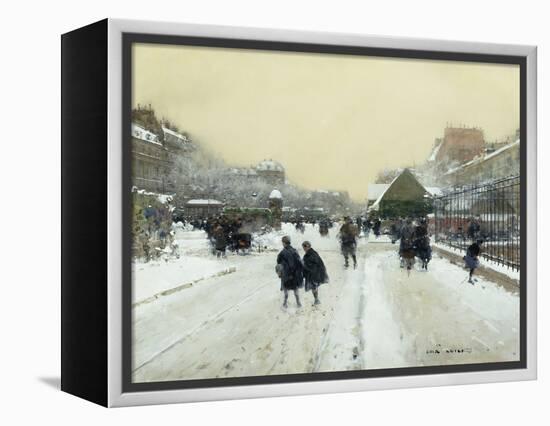 Paris under Snow-Luigi Loir-Framed Premier Image Canvas