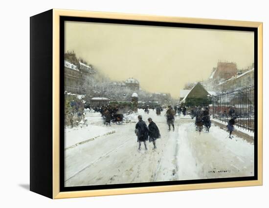 Paris under Snow-Luigi Loir-Framed Premier Image Canvas