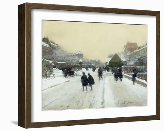 Paris under Snow-Luigi Loir-Framed Giclee Print