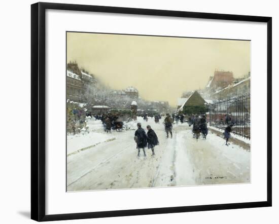 Paris under Snow-Luigi Loir-Framed Giclee Print