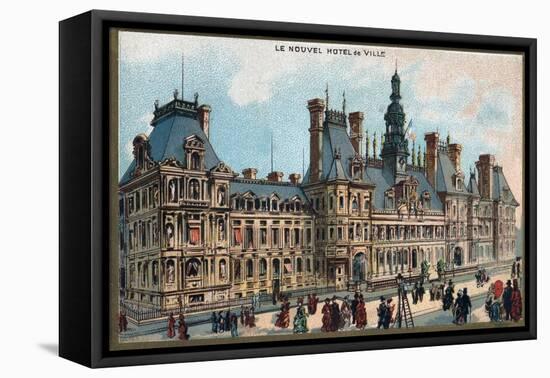 Paris Universal Exhibition of 1889 : City Hall in Paris-French School-Framed Premier Image Canvas