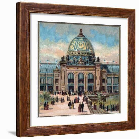 Paris Universal Exhibition of 1889 : View of the Palais des Beaux arts-French School-Framed Giclee Print