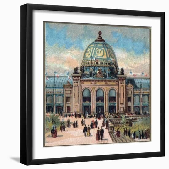 Paris Universal Exhibition of 1889 : View of the Palais des Beaux arts-French School-Framed Giclee Print