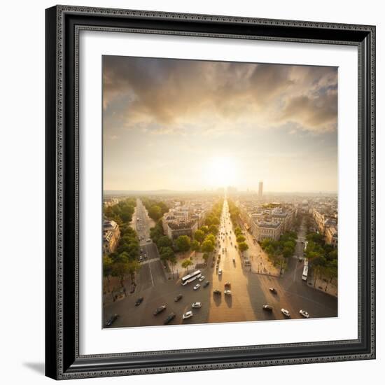Paris View from Arc De Trimphe-beboy-Framed Photographic Print