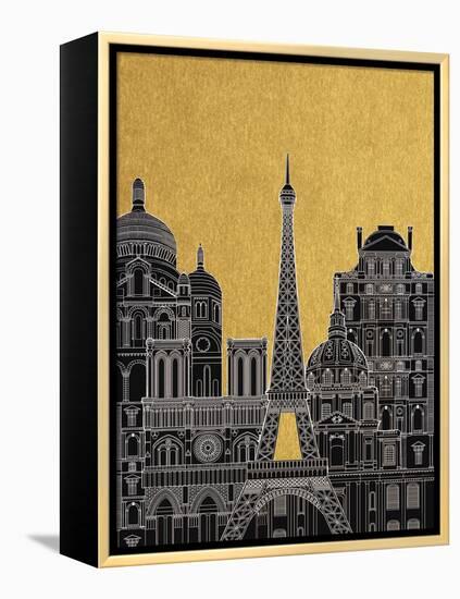 Paris View - Luxe-Clara Wells-Framed Stretched Canvas