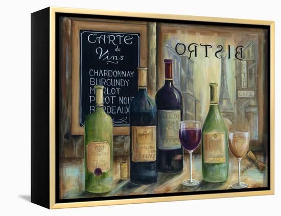 Paris Wine Tasting-Marilyn Dunlap-Framed Stretched Canvas