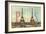 Paris with Two Eiffel Towers-Cora Niele-Framed Giclee Print