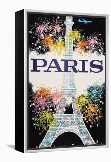 Paris-David Klein-Framed Stretched Canvas