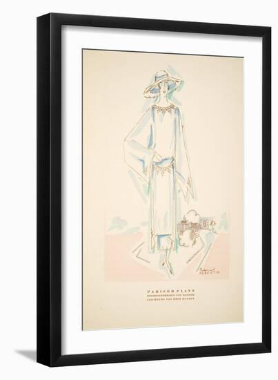 Pariser Platz, Summer Outfit by Hammer, from Styl, Pub.1922 (Pochoir Print)-German School-Framed Giclee Print